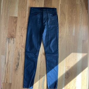 Navy Coated Jeans